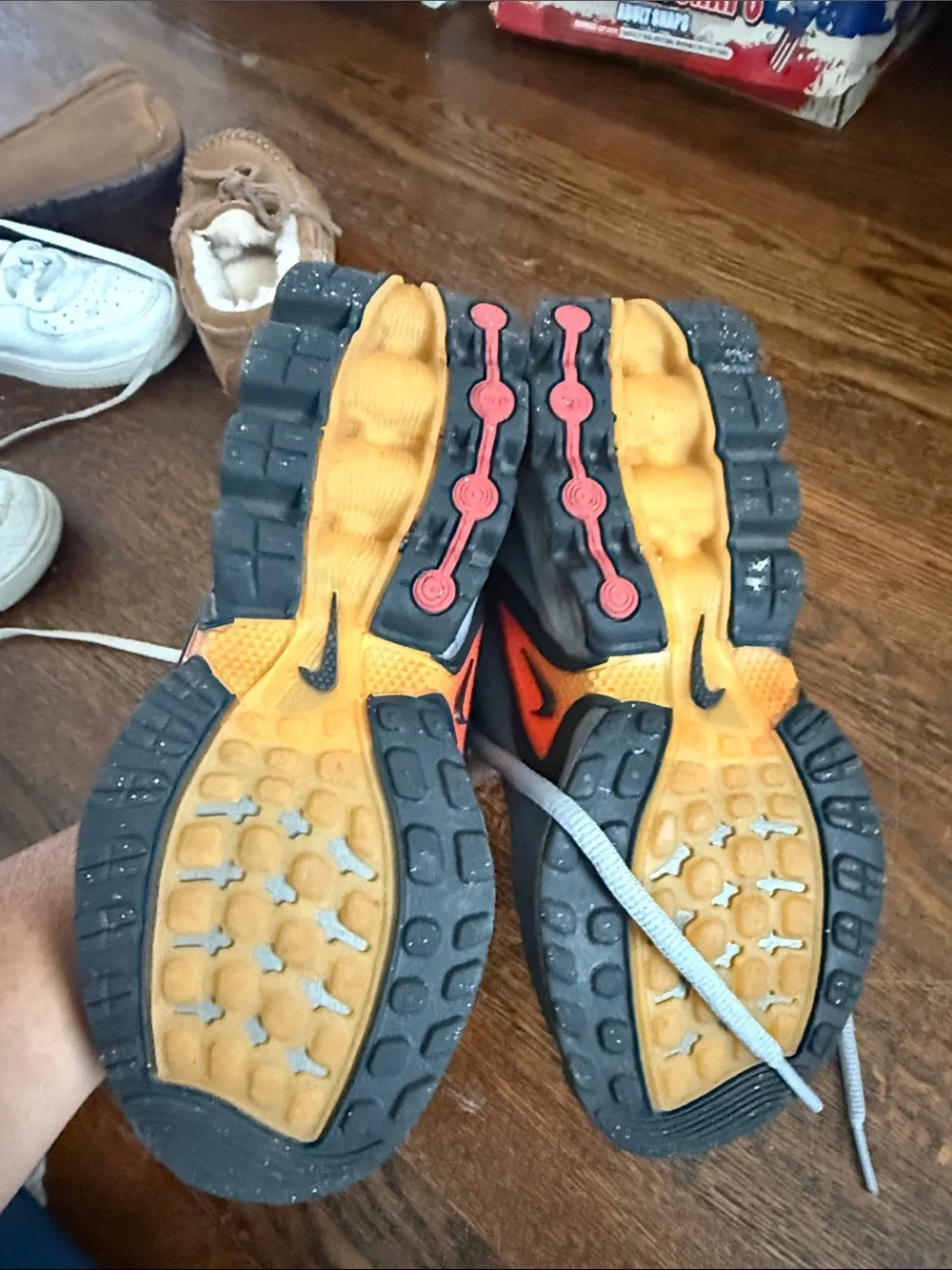 Nike Gray and Orange Running Sneakers